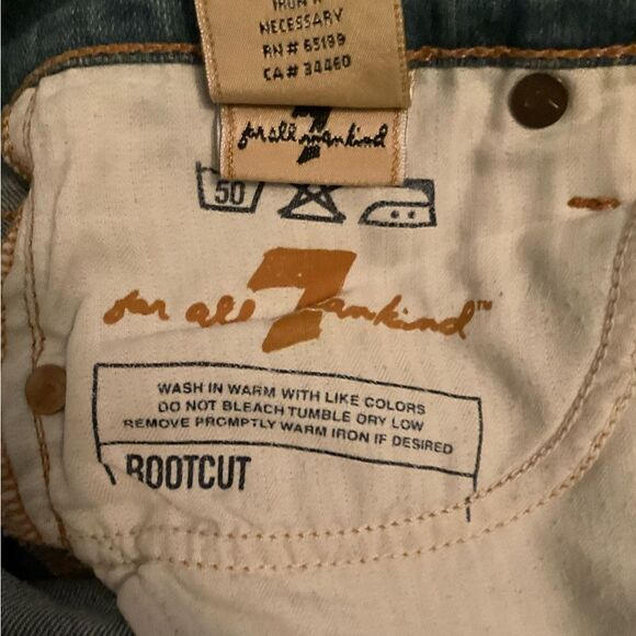 7 For All Mankind 7FAM Low Rise Y2K Boot Cut Jeans 26 X 30 - Picture 12 of 12